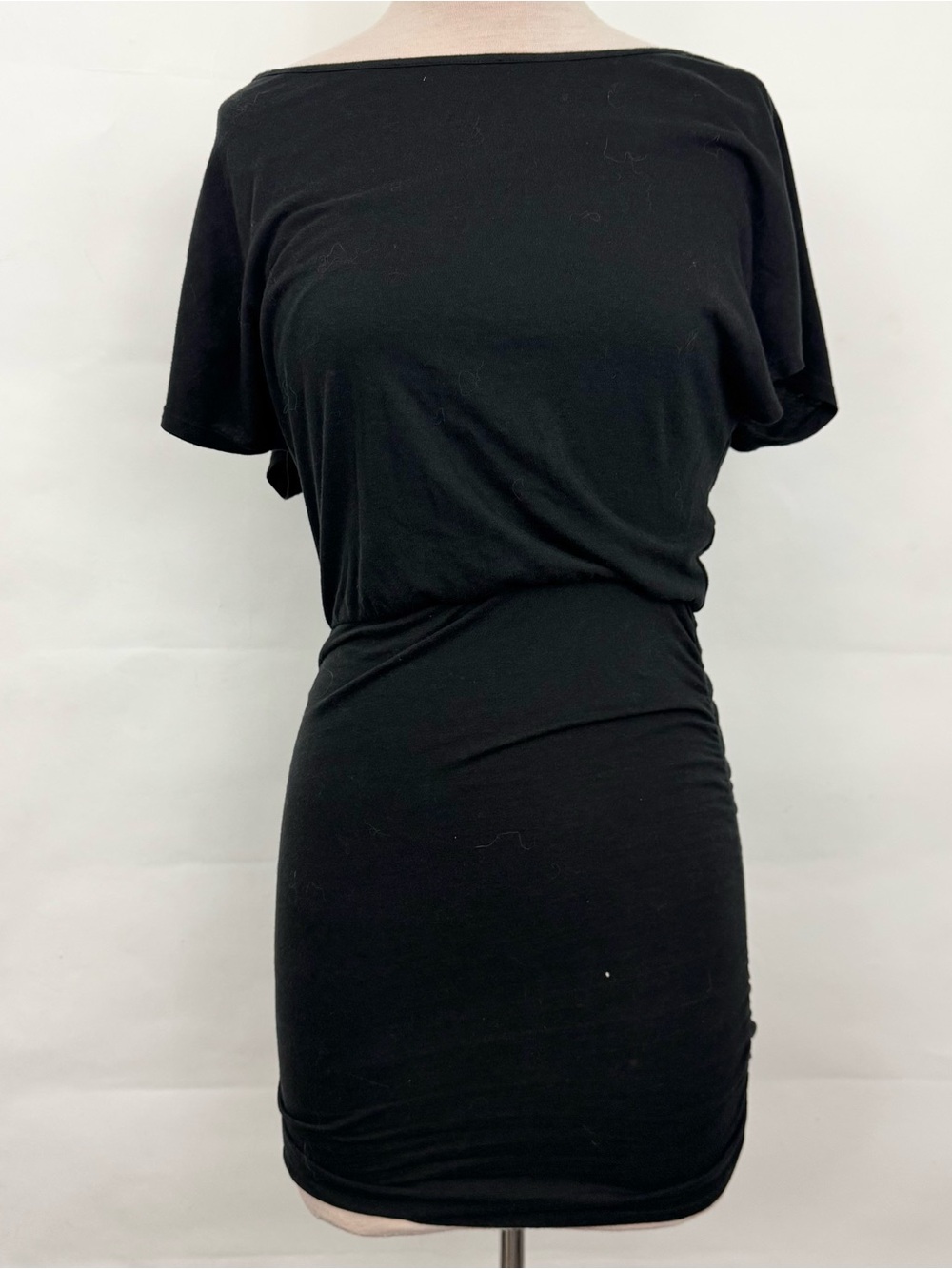 Victoria’s Secret black bodycon fitted ruched mini dress medium